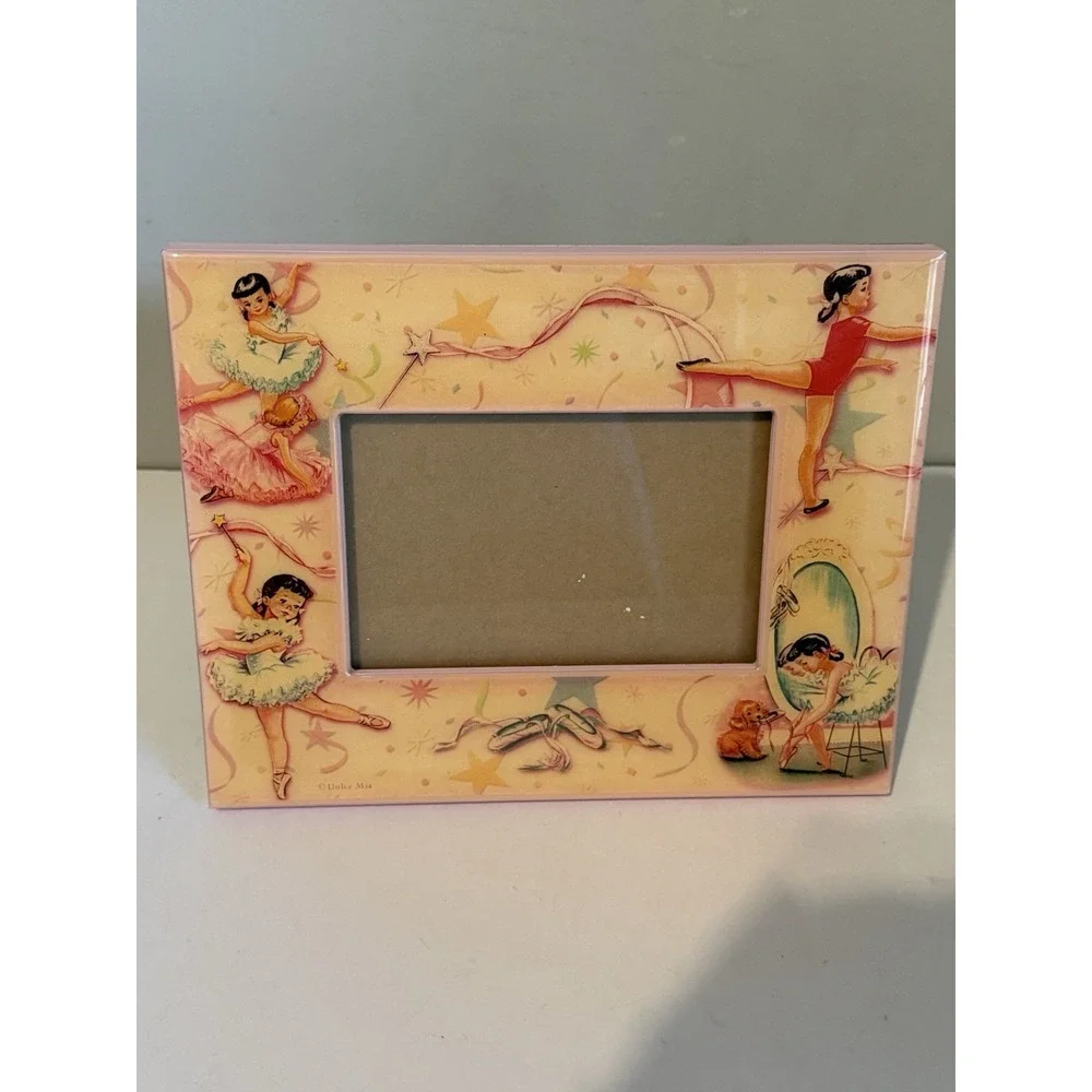 Dolce Mia Handmade Dancing Ballerinas Retro Print Picture Frame